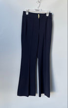 Load image into Gallery viewer, Express Womens Blue Super High-Rise Pockets Flare Leg Trouser Pants Size 8R
