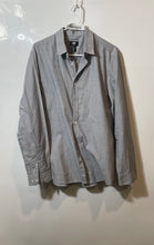 Load image into Gallery viewer, H&amp;M Mens Gray Long Sleeve Collared Slim Fit Easy Iron Button-Up Shirt Size L
