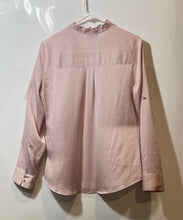 Load image into Gallery viewer, Express Womens Pink Long Sleeve Slim Fit Button Front Portofino Blouse Top Sz S
