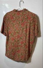 Load image into Gallery viewer, Zara Mens Multicolor Printed Short Sleeve Button-Up Shirt Size Large
