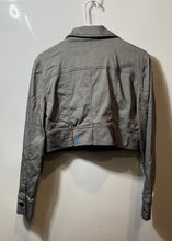 Load image into Gallery viewer, Bisou Bisou By Michele Bohbot Womens Gray Long Sleeve Cropped Jacket Size 14
