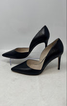 Load image into Gallery viewer, Louise Et Cie Womens Hermosah Black Leather Slip-On D'Orsay Heels Size 9W
