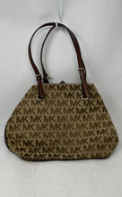 Load image into Gallery viewer, Michael Kors Womens Jet Set Brown Monogram Double Handle Tote Purse
