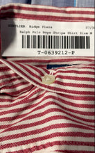 Load image into Gallery viewer, Polo Ralph Lauren Boys Red White Cotton Striped Button-Up Shirt Size M 12/14
