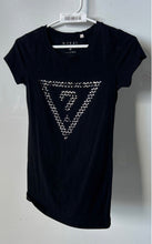 Load image into Gallery viewer, Guess Womens Black Short Sleeve Crew Neck Regular Fit Embellished T-Shirt Sz XS
