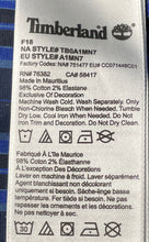 Load image into Gallery viewer, Timberland Mens Blue Plaid Long Sleeve Collared Button-Up Shirt Size Medium
