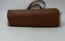 Load image into Gallery viewer, Tommy Hilfiger Womens Brown Beige Monogram Inner Pockets Zipper Satchel Bag
