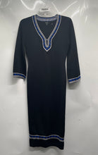 Load image into Gallery viewer, XOXO Womens Black 3/4 Sleeve Knitted Midi Sweater Dress Size Medium
