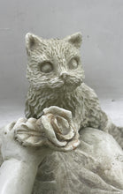 Load image into Gallery viewer, Antique Three Hands Corp. White Ceramic Girl And Cat Decorative Figurine
