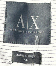 Load image into Gallery viewer, Armani Exchange Mens White Striped Long Sleeve Button-Up Shirt Size XL
