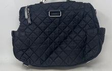 Load image into Gallery viewer, Storksak Womens Poppy Black Quilted Inner Pockets Top Handle Diaper Tote Bag
