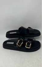 Load image into Gallery viewer, Steve Madden Womens Hanni Black Leather Double Strap Slide Sandals Size 8M
