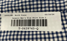 Load image into Gallery viewer, Original Penguin Mens Blue White Gingham Collared Short Sleeve Button-Up Shirt L
