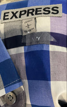 Load image into Gallery viewer, Express Mens Multicolor Plaid Long Sleeve Regular Fit Dress Shirt Size L 16-16.5
