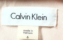 Load image into Gallery viewer, Calvin Klein Womens Blush Pink Cut-Out Front Back Zip Sheath Dress Sz 6 With Tag

