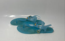 Load image into Gallery viewer, Michael Kors Womens Blue Beach Jelly Open Toe Flat Thong Sandals Size 9
