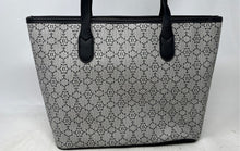 Load image into Gallery viewer, Nanette Lepore Womens Brielle Black White Monogram Inner Pockets Zipper Tote Bag
