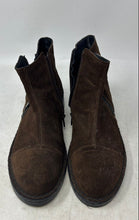 Load image into Gallery viewer, Eric Michael Womens Brown Suede Almond Toe Side Zip Ankle Booties Size 40
