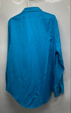 Load image into Gallery viewer, Calvin Klein Mens Blue Cotton Slim Fit Non-Iron Dress Shirt Size 16 1/2 34/35
