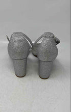Load image into Gallery viewer, Dream Pairs Womens Silver Glitter Open Toe Block Heel Ankle Strap Sandals Size 9
