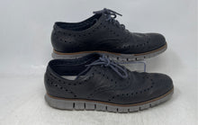 Load image into Gallery viewer, Cole Haan Mens Zerogrand Dark Blue Leather Wingtip Oxford Shoes Size 9.5M
