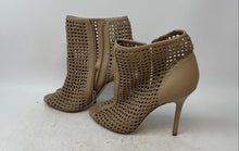Load image into Gallery viewer, Sam Edelman Womens Aubriana Beige Peep Toe Side Zip Ankle Booties Size 8 1/2
