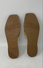 Load image into Gallery viewer, Madden NYC Womens Beige Textured Open Toe Slip-On Flat Slide Sandals Size 9
