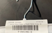 Load image into Gallery viewer, Calvin Klein Womens Black Flat Front Wide-Leg Dress Pants Size 16 With Tag
