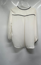 Load image into Gallery viewer, Zara Basic Womens White Long Sleeve Tie Neck Casual Blouse Top Size Medium
