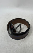 Load image into Gallery viewer, Bosi Mens Brown Silver-Tone Buckle Leather Adjustable Dress Belt Size 34
