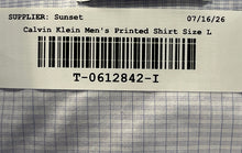 Load image into Gallery viewer, Calvin Klein Mens Blue Plaid Collared Slim Fit Stretch Dress Shirt Sz L 16 34/35

