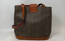 Load image into Gallery viewer, Boots N Bags Womens Brown Striped Double Handle Shoulder Tote Purse
