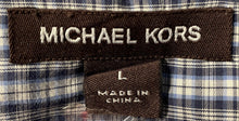 Load image into Gallery viewer, Michael Kors Mens Multicolor Printed Long Sleeve Button-Up Shirt Size Large
