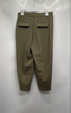 Load image into Gallery viewer, Zara Womens Green Pleated Front High-Rise Pocket Tapered Leg Trousers Pants Sz S
