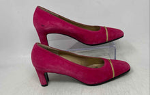 Load image into Gallery viewer, St. John Womens Pink Suede Square Toe Slip-On Block Pump Heels Size 7.5B
