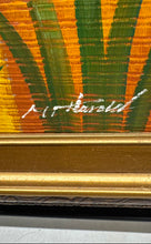 Load image into Gallery viewer, Wood Home Decor Square Framed Art Tropical Scene Signed Painting
