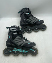 Load image into Gallery viewer, Rollerblade Womens Zetrablade Black Blue Hook And Loop Inline Skates Size 9
