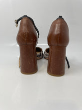 Load image into Gallery viewer, Antonio Melani Womens Whittley Multicolor Snakeskin Block Ankle Strap Heels Sz 6
