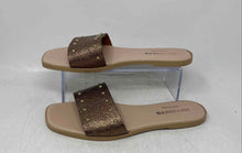Load image into Gallery viewer, Via Veneto Womens Brown Leather Open Toe Slip-On Slide Sandals Size EU 40
