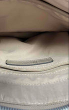 Load image into Gallery viewer, Nine West Womens White Beige Monogram Inner Pockets Zipper Satchel Bag
