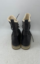 Load image into Gallery viewer, White Mountain Womens Topaz Gray Black Leather Side Zip Snow Boots Size 9.5M
