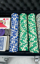 Load image into Gallery viewer, Multicolor Playing Cards Dealer Blind Buttons Poker Chip Set With Case
