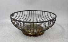 Load image into Gallery viewer, Vintage Mid-Century Modern Silver-Tone Round Bread Or Fruit Wire Basket
