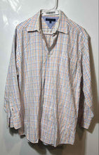 Load image into Gallery viewer, Tommy Hilfiger Mens Multicolor Check Long Sleeve Spread Collar Dress Shirt Sz 16
