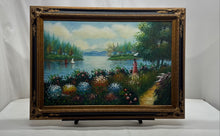 Load image into Gallery viewer, Landscape Multicolor Contemporary Wall Art Framed Canvas Painting By Taylor
