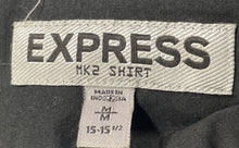 Load image into Gallery viewer, Express MK2 Mens Black Long Sleeve Collared Pockets Dress Shirt Size M 15-15.5
