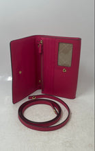 Load image into Gallery viewer, Michael Kors Womens Jet Set Pink Leather ID Window Card Holder Crossbody Bag

