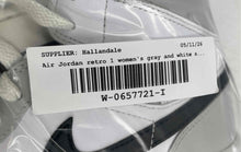Load image into Gallery viewer, Authentic Nike Womens Air Jordan 1 Mid Gray White Black Sneaker Shoes Size 6
