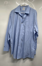 Load image into Gallery viewer, Brooks Brothers Mens Blue Printed Regent Fit Non-Iron Dress Shirt Size 17.5
