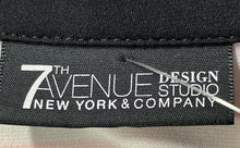 Load image into Gallery viewer, 7th Avenue New York &amp; Company Womens Pink Black Striped Blouse Top Size M
